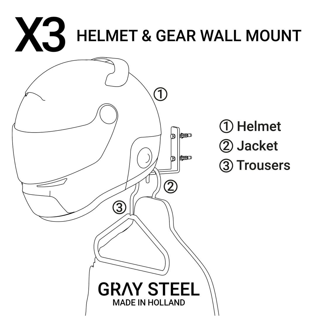 X3 wall mount Gun Metal features 
