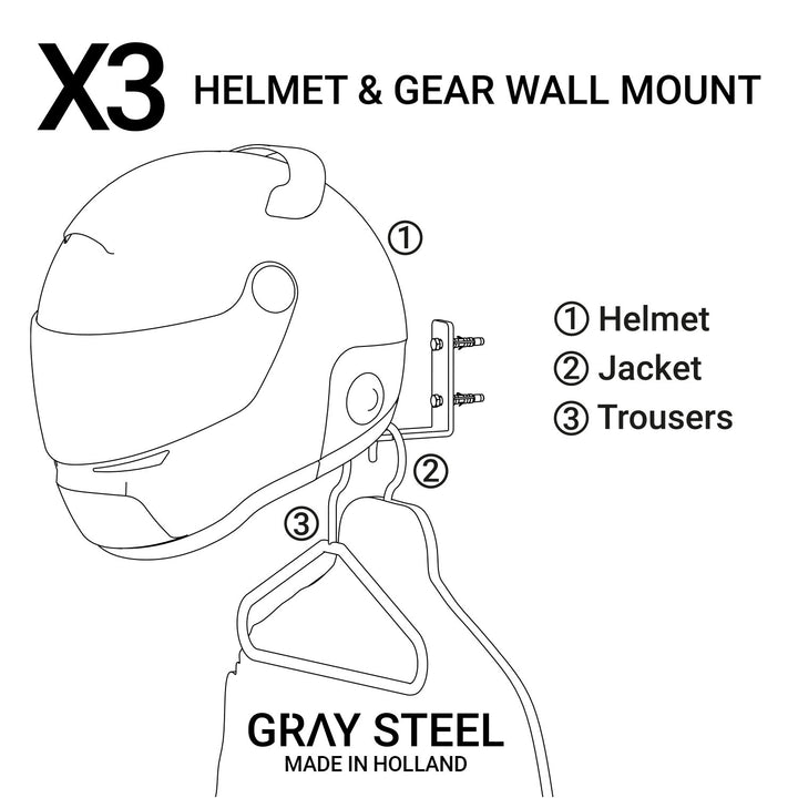 X3 wall mount Gun Metal features 